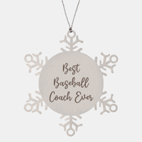 Load image into Gallery viewer, Best Baseball Coach Ever Ornament Christmas Gift for Him Her Snowflake Ornament – front view

