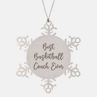Load image into Gallery viewer, Best Basketball Coach Ever Ornament Christmas Gift for Him Her Snowflake Ornament – front view
