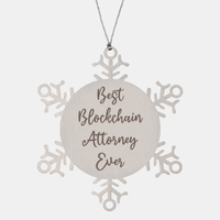 Load image into Gallery viewer, Best Blockchain Attorney Ever Ornament Christmas Gift for Him Her Snowflake Ornament – front view
