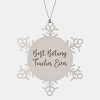 Load image into Gallery viewer, Best Botany Teacher Ever Ornament Christmas Gift for Him Her Snowflake Ornament – front view
