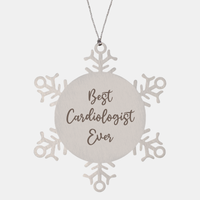 Load image into Gallery viewer, Best Cardiologist Ever Ornament Christmas Gift for Him Her Snowflake Ornament – front view
