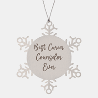 Load image into Gallery viewer, Best Career Counselor Ever Ornament Christmas Gift for Him Her Snowflake Ornament – front view
