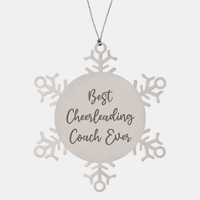 Load image into Gallery viewer, Best Cheerleading Coach Ever Ornament Christmas Gift for Him Her Snowflake Ornament – front view
