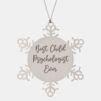 Load image into Gallery viewer, Best Child Psychologist Ever Ornament Christmas Gift for Him Her Snowflake Ornament – front view
