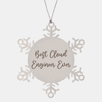 Load image into Gallery viewer, Best Cloud Engineer Ever Ornament Christmas Gift for Him Her Snowflake Ornament – front view
