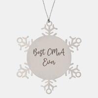 Load image into Gallery viewer, Best CMA Ever Ornament Christmas Gift for Him Her Snowflake Ornament – front view
