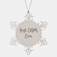 Load image into Gallery viewer, Best CNM Ever Ornament Christmas Gift for Him Her Snowflake Ornament – front view
