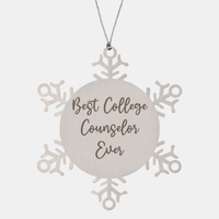 Load image into Gallery viewer, Best College Counselor Ever Ornament Christmas Gift for Him Her Snowflake Ornament – front view

