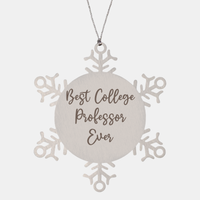 Load image into Gallery viewer, Best College Professor Ever Ornament Christmas Gift for Him Her Snowflake Ornament – front view
