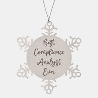 Load image into Gallery viewer, Best Compliance Analyst Ever Ornament Christmas Gift for Him Her Snowflake Ornament – front view
