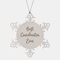 Load image into Gallery viewer, Best Coordinator Ever Ornament Christmas Gift for Him Her Snowflake Ornament – front view
