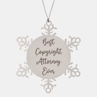 Load image into Gallery viewer, Best Copyright Attorney Ever Ornament Christmas Gift for Him Her Snowflake Ornament – front view
