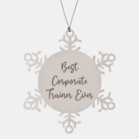 Load image into Gallery viewer, Best Corporate Trainer Ever Ornament Christmas Gift for Him Her Snowflake Ornament – front view
