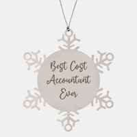 Load image into Gallery viewer, Best Cost Accountant Ever Ornament Christmas Gift for Him Her Snowflake Ornament – front view
