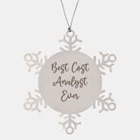 Load image into Gallery viewer, Best Cost Analyst Ever Ornament Christmas Gift for Him Her Snowflake Ornament – front view
