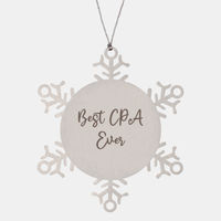 Load image into Gallery viewer, Best CPA Ever Ornament Christmas Gift for Him Her Snowflake Ornament – front view
