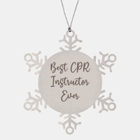 Load image into Gallery viewer, Best CPR Instructor Ever Ornament Christmas Gift for Him Her Snowflake Ornament – front view
