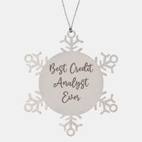 Load image into Gallery viewer, Best Credit Analyst Ever Ornament Christmas Gift for Him Her Snowflake Ornament – front view
