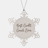 Load image into Gallery viewer, Best Credit Coach Ever Ornament Christmas Gift for Him Her Snowflake Ornament – front view
