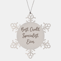 Load image into Gallery viewer, Best Credit Specialist Ever Ornament Christmas Gift for Him Her Snowflake Ornament – front view
