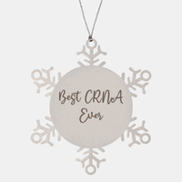 Load image into Gallery viewer, Best CRNA Ever Ornament Christmas Gift for Him Her Snowflake Ornament – front view
