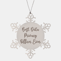 Load image into Gallery viewer, Best Data Privacy Officer Ever Ornament Christmas Gift for Him Her Snowflake Ornament – front view
