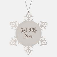 Load image into Gallery viewer, Best DDS Ever Ornament Christmas Gift for Him Her Snowflake Ornament – front view
