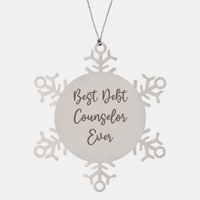 Load image into Gallery viewer, Best Debt Counselor Ever Ornament Christmas Gift for Him Her Snowflake Ornament – front view
