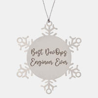 Load image into Gallery viewer, Best DevOps Engineer Ever Ornament Christmas Gift for Him Her Snowflake Ornament – front view
