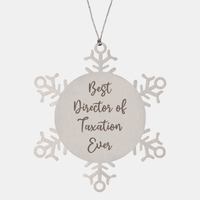 Load image into Gallery viewer, Best Director of Taxation Ever Ornament Christmas Gift for Him Her Snowflake Ornament – front view
