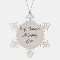 Load image into Gallery viewer, Best Divorce Attorney Ever Ornament Christmas Gift for Him Her Snowflake Ornament – front view
