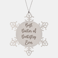 Load image into Gallery viewer, Best Doctor of Dentistry Ever Ornament Christmas Gift for Him Her Snowflake Ornament – front view
