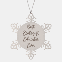 Load image into Gallery viewer, Best Ecologist Educator Ever Ornament Christmas Gift for Him Her Snowflake Ornament – front view
