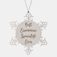 Load image into Gallery viewer, Best Ecommerce Specialist Ever Ornament Christmas Gift for Him Her Snowflake Ornament – front view
