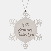 Load image into Gallery viewer, Best Economics Teacher Ever Ornament Christmas Gift for Him Her Snowflake Ornament – front view
