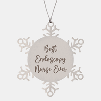 Load image into Gallery viewer, Best Endoscopy Nurse Ever Ornament Christmas Gift for Him Her Snowflake Ornament – front view
