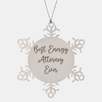 Load image into Gallery viewer, Best Energy Attorney Ever Ornament Christmas Gift for Him Her Snowflake Ornament – front view
