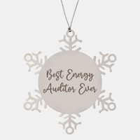 Load image into Gallery viewer, Best Energy Auditor Ever Ornament Christmas Gift for Him Her Snowflake Ornament – front view

