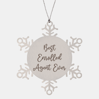 Load image into Gallery viewer, Best Enrolled Agent Ever Ornament Christmas Gift for Him Her Snowflake Ornament – front view
