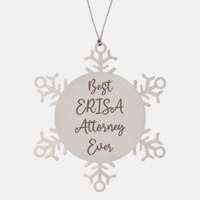 Load image into Gallery viewer, Best ERISA Attorney Ever Ornament Christmas Gift for Him Her Snowflake Ornament – front view
