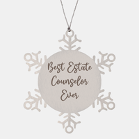 Load image into Gallery viewer, Best Estate Counselor Ever Ornament Christmas Gift for Him Her Snowflake Ornament – front view
