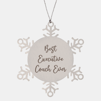 Load image into Gallery viewer, Best Executive Coach Ever Ornament Christmas Gift for Him Her Snowflake Ornament – front view
