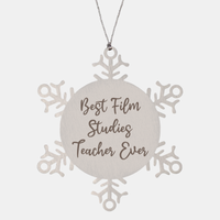 Load image into Gallery viewer, Best Film Studies Teacher Ever Ornament Christmas Gift for Him Her Snowflake Ornament – front view
