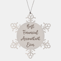 Load image into Gallery viewer, Best Financial Accountant Ever Ornament Christmas Gift for Him Her Snowflake Ornament – front view
