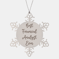 Load image into Gallery viewer, Best Financial Analyst Ever Ornament Christmas Gift for Him Her Snowflake Ornament – front view

