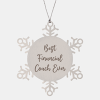 Load image into Gallery viewer, Best Financial Coach Ever Ornament Christmas Gift for Him Her Snowflake Ornament – front view
