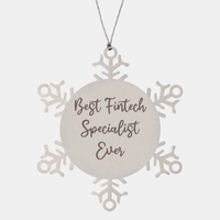Load image into Gallery viewer, Best Fintech Specialist Ever Ornament Christmas Gift for Him Her Snowflake Ornament – front view
