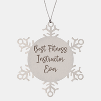 Load image into Gallery viewer, Best Fitness Instructor Ever Ornament Christmas Gift for Him Her Snowflake Ornament – front view
