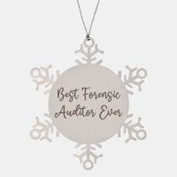 Load image into Gallery viewer, Best Forensic Auditor Ever Ornament Christmas Gift for Him Her Snowflake Ornament – front view
