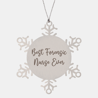 Load image into Gallery viewer, Best Forensic Nurse Ever Ornament Christmas Gift for Him Her Snowflake Ornament – front view
